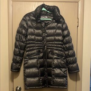 Michael Kors Glossy Black Quilted Puffer Jacket